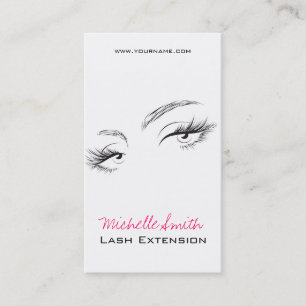 Lash Extension-Visitenkarte durch lange Gesichtshä Visitenkarte