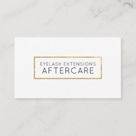 Lash Extensions Aftercare Card Imitat Gold Visitenkarte