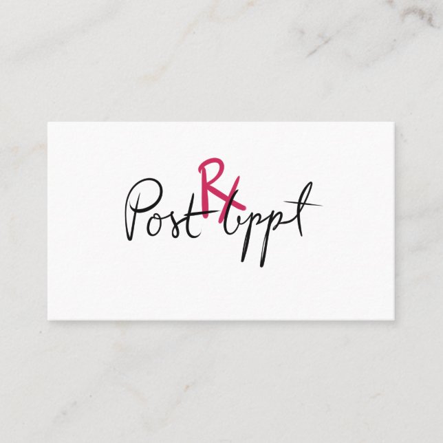 Lash Extensions Aftercare Card - Rx Visitenkarte (Vorderseite)