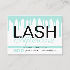 Lash Extensions Aftercare Instructions Business Ca Visitenkarte