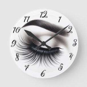 Lash Extensions Beauty Runde Wanduhr
