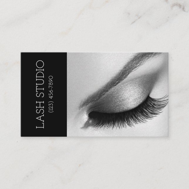 Lash Extensions Brows & Lashes Salon Business Card Visitenkarte (Vorderseite)