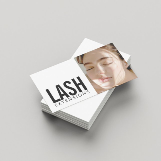 Lash Extensions Eyelash Frauenprofil Foto Visitenkarte (Perfect for business)