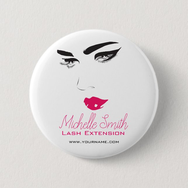 Lash Extensions Lash Lashes Button (Vorderseite)