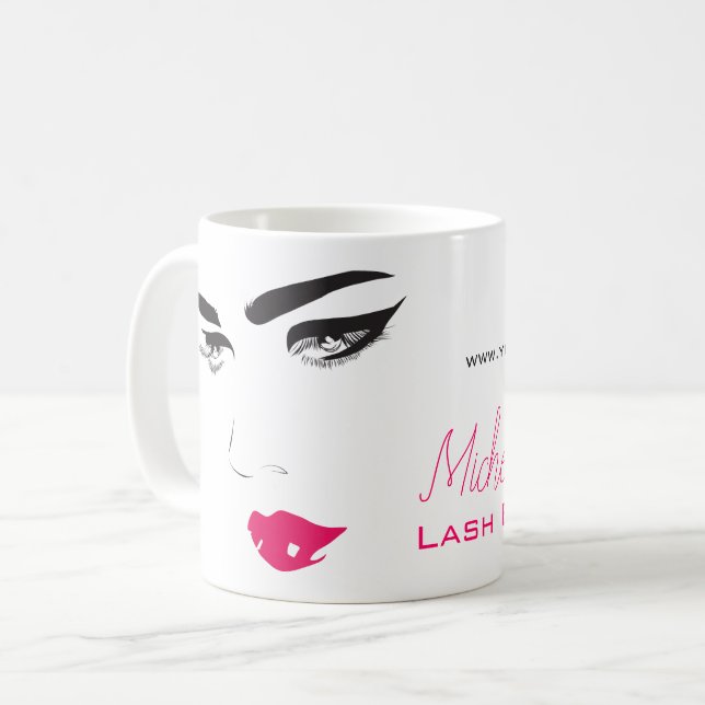 Lash Extensions Lash Lashes Kaffeetasse (Vorderseite Links)