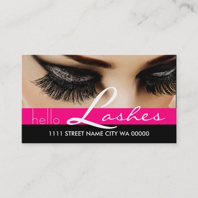 Lash Extensions Lashes Schönheitssalon Visitenkarte (Vorderseite)