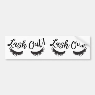 Lash Out Eyelashes Lash Salon Makeup Artist Autoaufkleber
