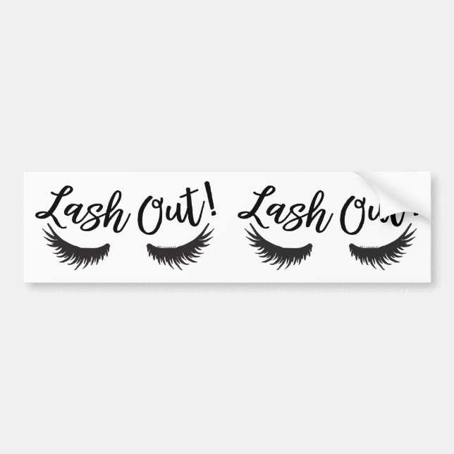 Lash Out Eyelashes Lash Salon Makeup Artist Autoaufkleber (Vorne)