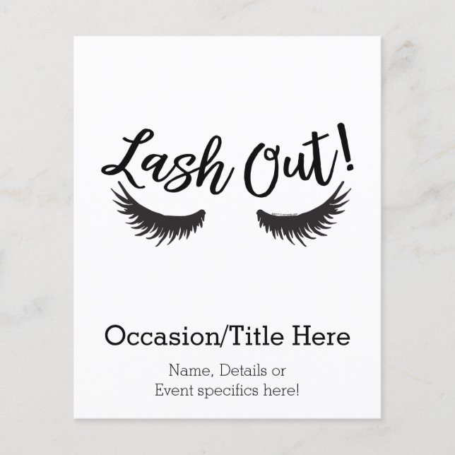 Lash Out Eyelashes Lash Salon Makeup Artist Flyer (Vorne)