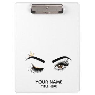 Lash Queen Wink Eye Makeup Artist Long Lashes Klemmbrett