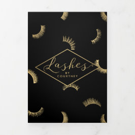 Lash Salon Black/Gold Broschüre