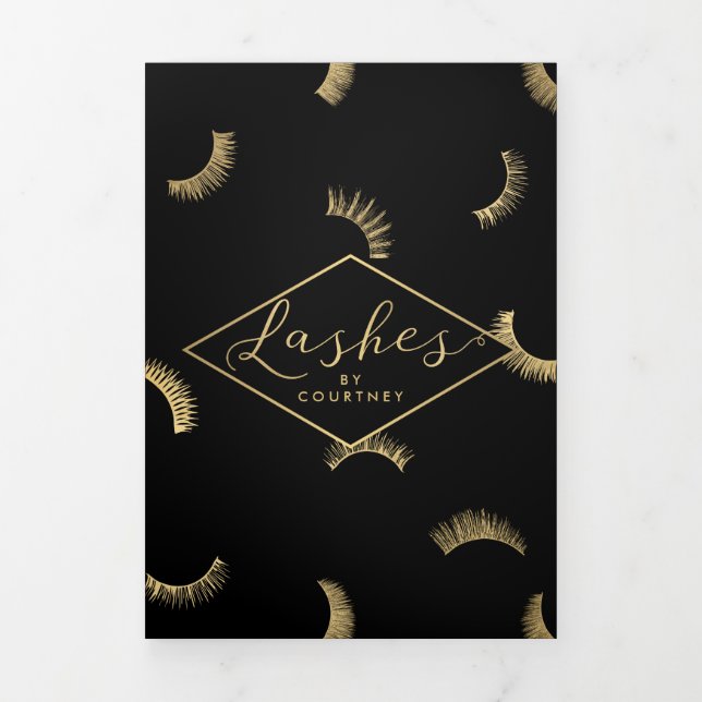 Lash Salon Black/Gold Broschüre (Cover)