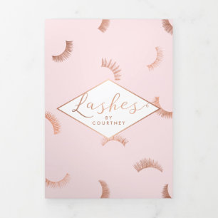Lash Salon Pink/Rose Gold Broschüre