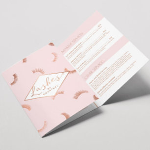 Lash Salon Pink/Rose Gold Broschüre