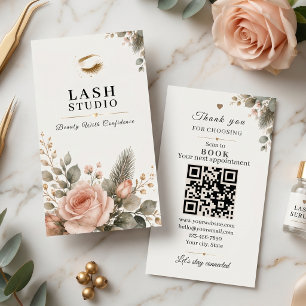 Lash-Studio-Feiertags-Geschäftskarten-QR-Buchung Visitenkarte