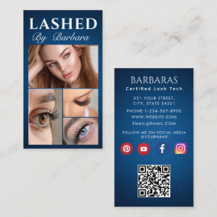 Lash Stylist moderne Typografie Drehbuch Luxus-Fot Visitenkarte