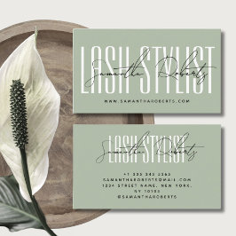 Lash Stylist Moderne Typografie Saline Visitenkarte
