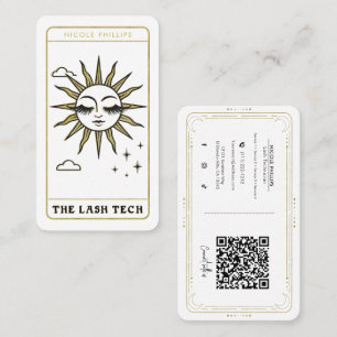 Lash Tech Dramatic Sun Tarot Social Media QR Visitenkarte