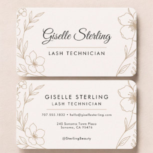 Lash Tech Floral Visitenkarte