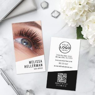 Lash Tech Foto Logo Vertikal Visitenkarte