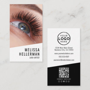 Lash Tech Foto Logo Vertikal Visitenkarte
