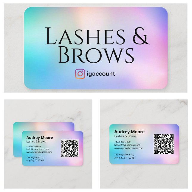 Lash und Brows Tech Beauty Salon Visitenkarte (Lash and Brows Tech Beauty Salon Business Card
)