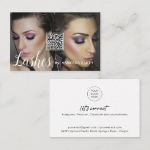 Lash-Visitenkarte mit QR-Code und Fotos Visitenkarte