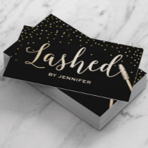 Lashed Gold Script Gold Confetti Eyelash Extension