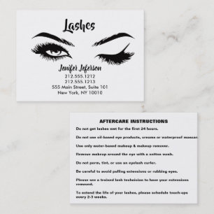 Lashes Aftercare Business Card Visitenkarte