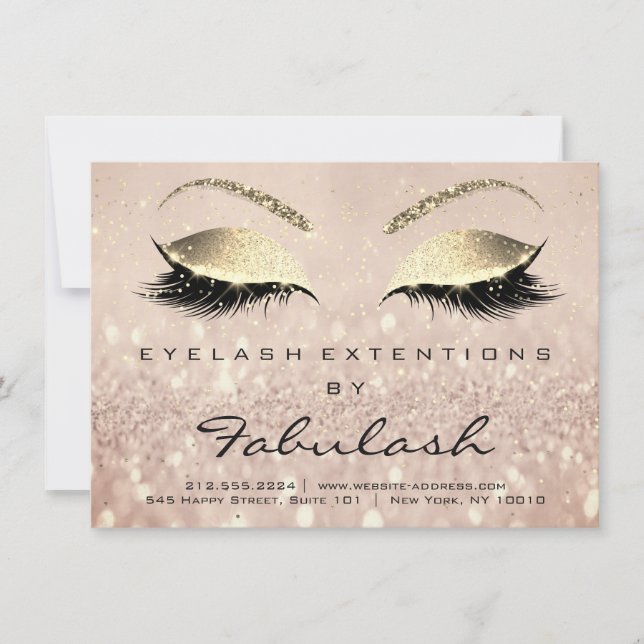 Lashes Aftercare Instruction Haut Gold (Vorderseite)