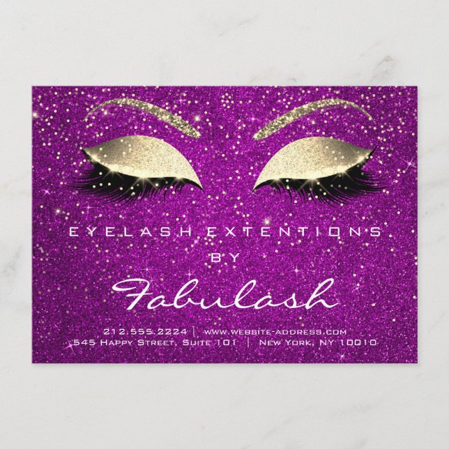 Lashes Aftercare Instruction Pink Gold (Vorderseite)