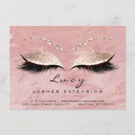 Lashes Aftercare Instruction Pink Marble
