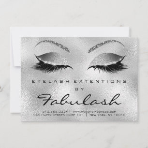 Lashes Aftercare Instruction Silver Grau