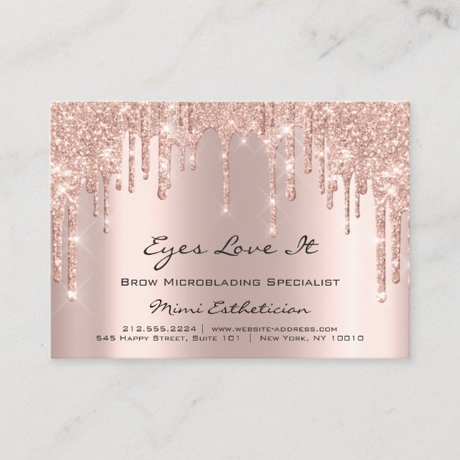 Lashes Aftercare Instruction Spark Rose Terminkarte (Vorderseite)