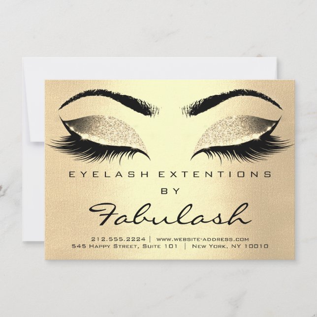 Lashes Aftercare Instructions Champaigne (Vorderseite)