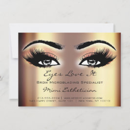 Lashes Aftercare Instructions Gold Bronz Einladung