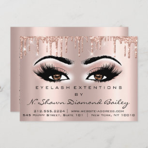 Lashes Aftercare Instruktion braune Augen Einladung