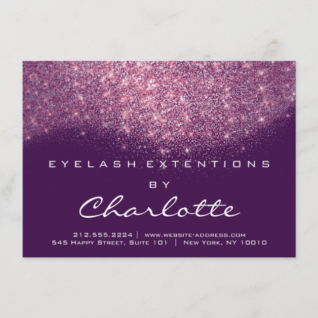 Lashes Aftercare Instruktion Pink Lila (Vorderseite)