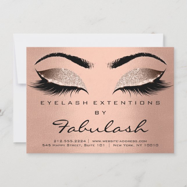 Lashes Aftercare Instruktionen Rose Seide (Vorderseite)