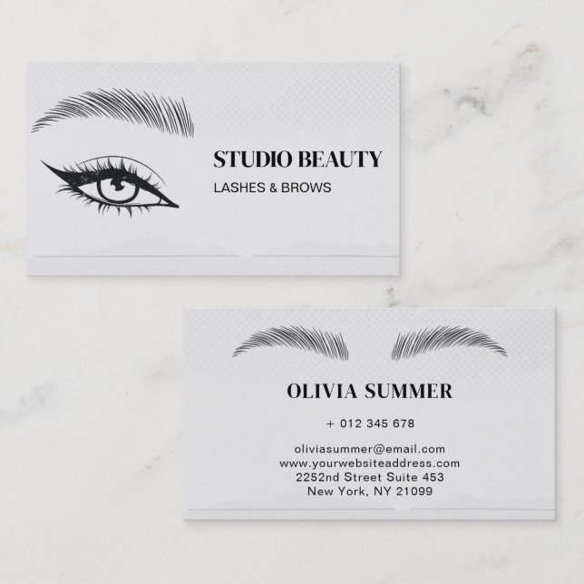 Lashes And Brows  Visitenkarte (Vorne/Hinten)