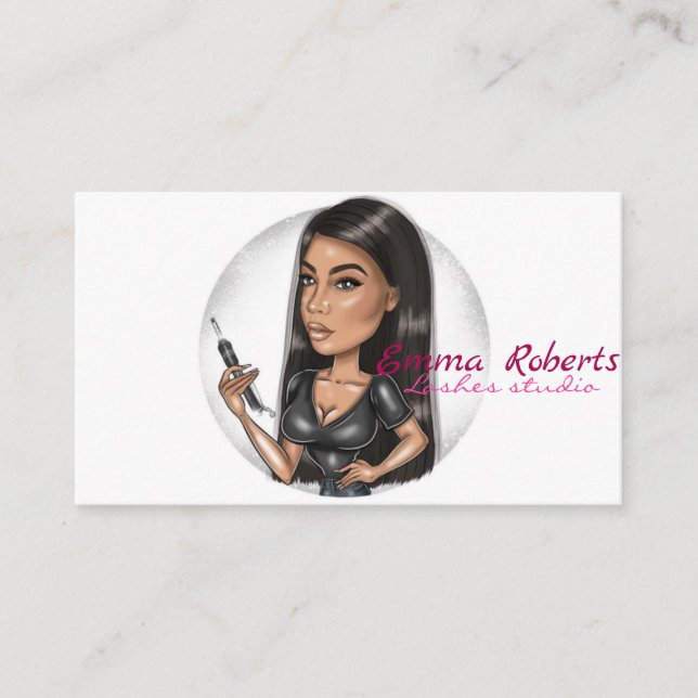 Lashes Artist Modern Business Card Visitenkarte (Vorderseite)