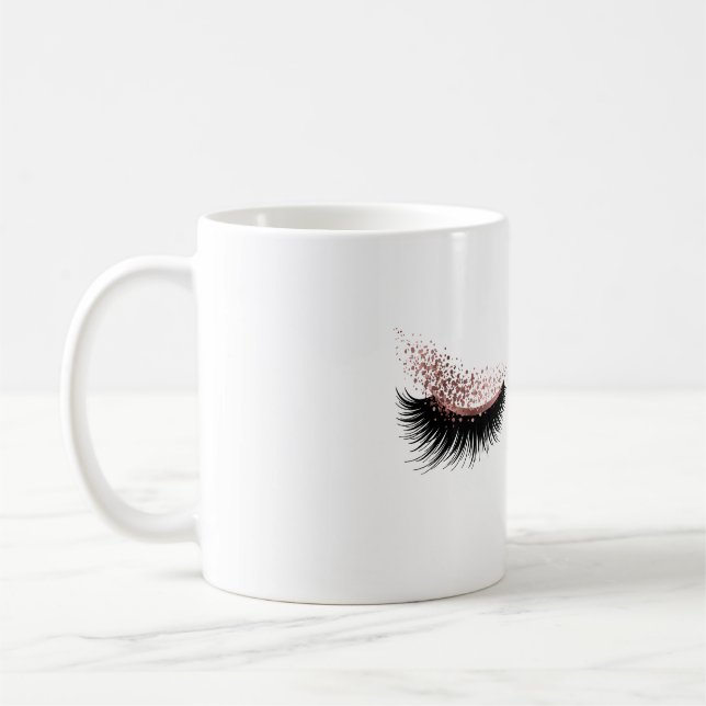 Lashes Beauty Makeup Girl Lash Extension Rose Tass Kaffeetasse (Links)