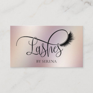 Lashes Beauty Makeup Girl Lash Holographic Foil Visitenkarte