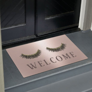 Lashes Beauty Salon Rose Gold Willkommen Fußmatte