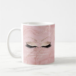 Lashes Beauty Studio Pink Glitzer Marbor Kaffeetasse