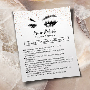 Lashes & braun Eyelash Aftercare Instruktion Flyer