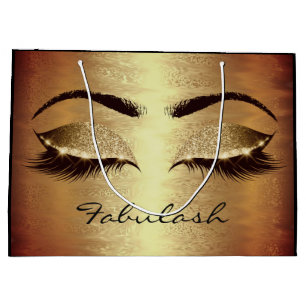 Lashes Bridal Eyes Gold Trend Glitzer Name Große Geschenktüte