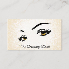 *~* Lashes Brows Extensions Gold Glitzer Visitenkarte