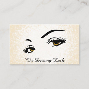 *~* Lashes Brows Extensions Gold Glitzer Visitenkarte