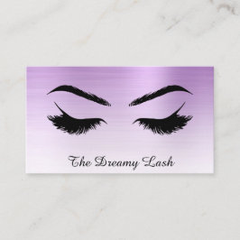 *~* Lashes Brows Extensions QR Metal VIOLET Visitenkarte